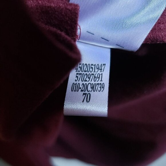 Chico's Everyday Faux-Suede Button Front Shirt Long Sleeves Maroon Women's Large - Picture 11 of 11